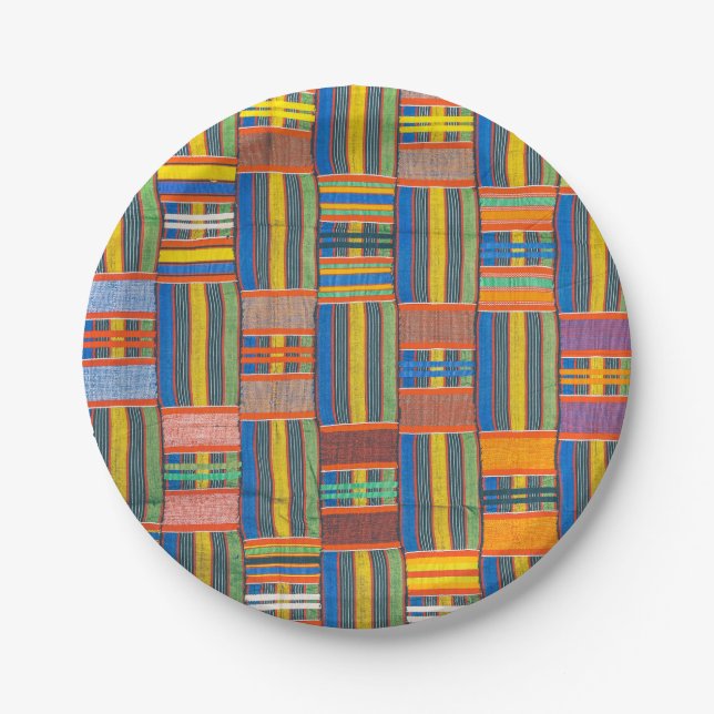 African Print Paper Party Plates (Front)