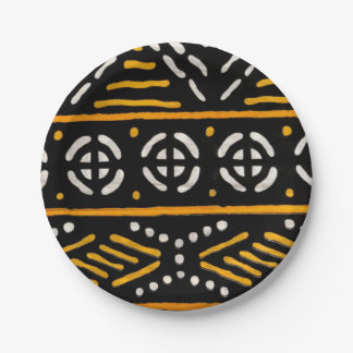 African Print Paper Plate
