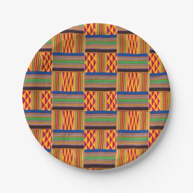 African Print Paper Plate (Front)