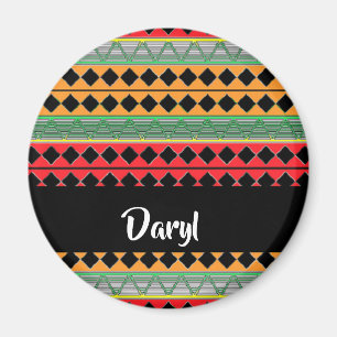 African print patterned magnet