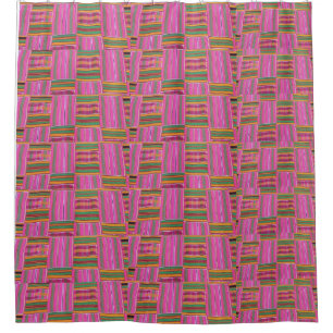 African print shower curtain