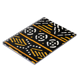 African Print Spiral Lined Notebook