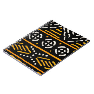 African Print Spiral Lined Notebook