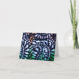 African Print Stationary Thank You Card