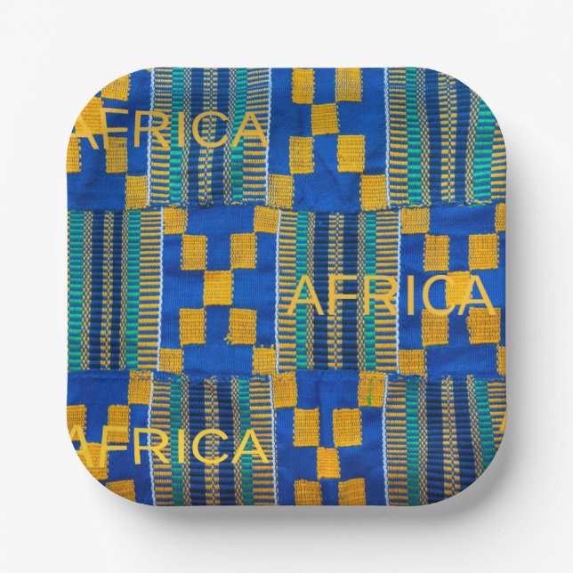 African Print Wedding Paper Plate (Front)