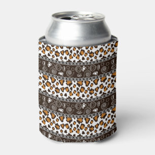 African print with cheetah skin pattern can cooler