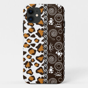 African print with cheetah skin pattern iPhone 11 case