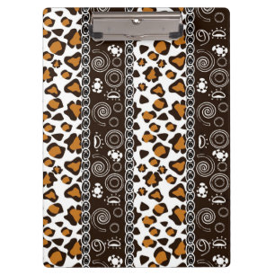 African print with cheetah skin pattern clipboard
