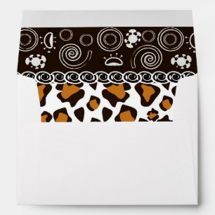 African print with cheetah skin pattern envelopes