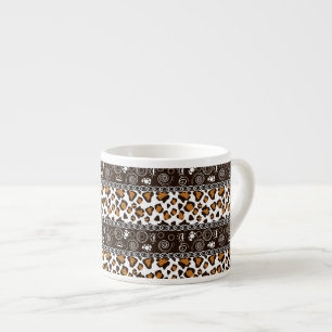 African print with cheetah skin pattern espresso cup