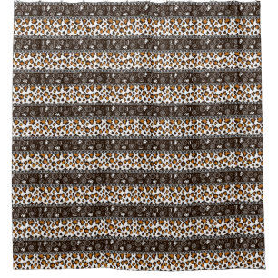 African print with cheetah skin pattern shower curtain