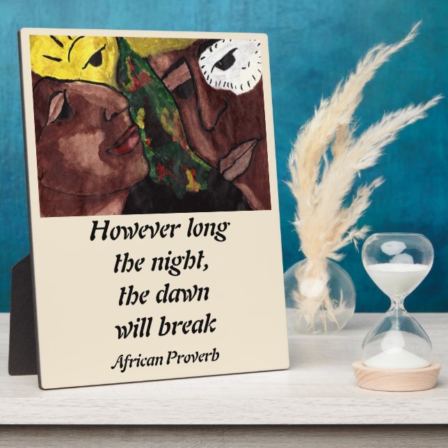 AFRICAN PROVERB PLAQUE (Side)