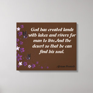 African Proverbs Canvas Print