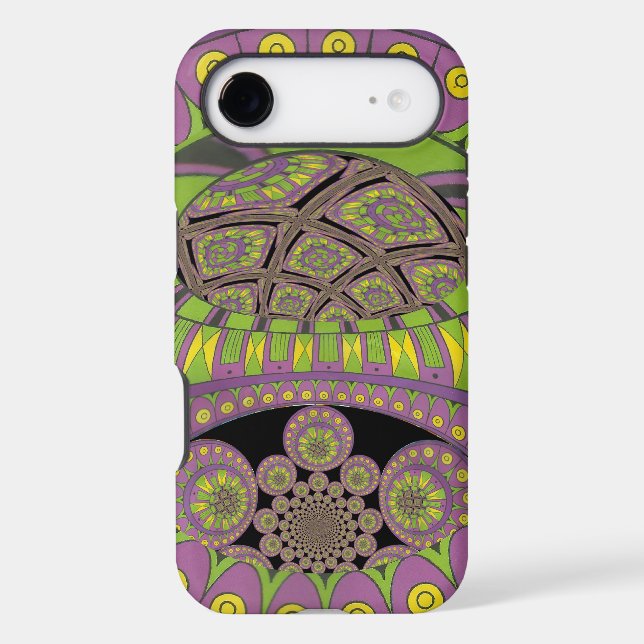 African Purple and Yellow Kaleidoscope Traditional (Back)