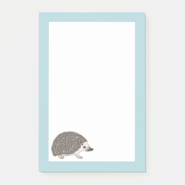 African Pygmy Hedgehog Cute Cartoon Illustration Post-it Notes (Front)