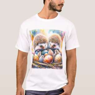 African Pygmy Hedgehogs 040624AREF112 - Watercolor T-Shirt