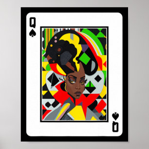 African Queen Card Melanin Black Pride Blm Junetee Poster
