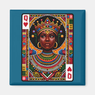 African queen card melanin black pride blm magnet