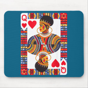 African queen card melanin black pride blm mouse pad