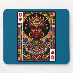 African queen card melanin black pride blm mouse pad