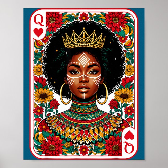 African queen card melanin black pride blm poster (Front)