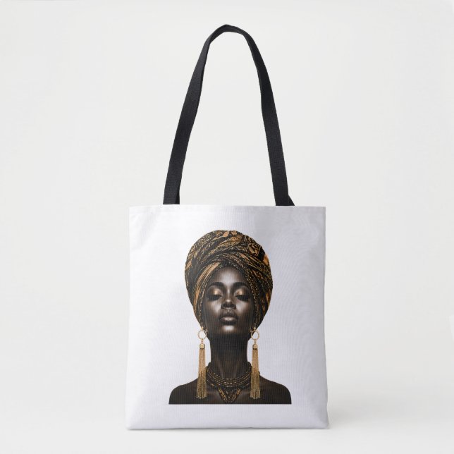 African Queen Elegance Tote Bag (Front)