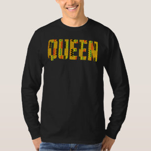 African Queen For Women Cool Kente Cloth T-Shirt