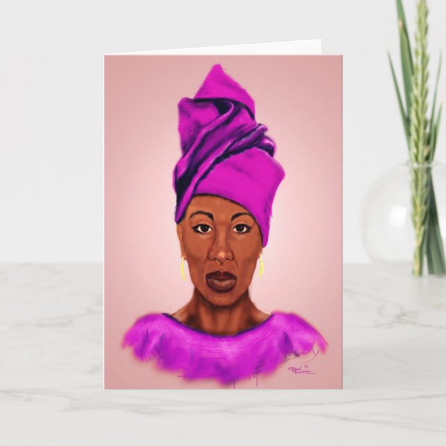 African Queen greeting card (Front)