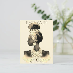 AFRICAN QUEEN HEAD WRAP NATURAL HAIR POSTCARD