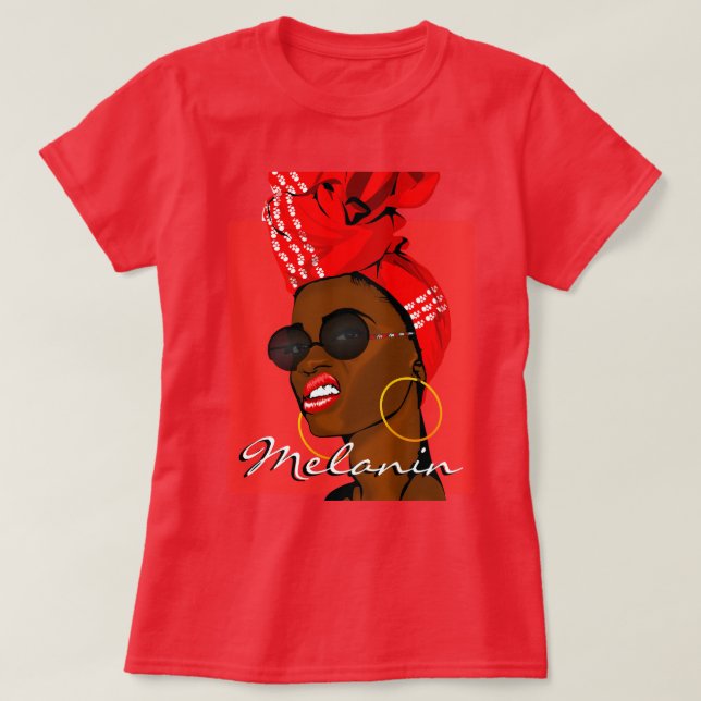 African Queen Melanin T-Shirt (Design Front)