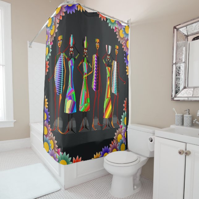 African queen shower curtain (In Situ)