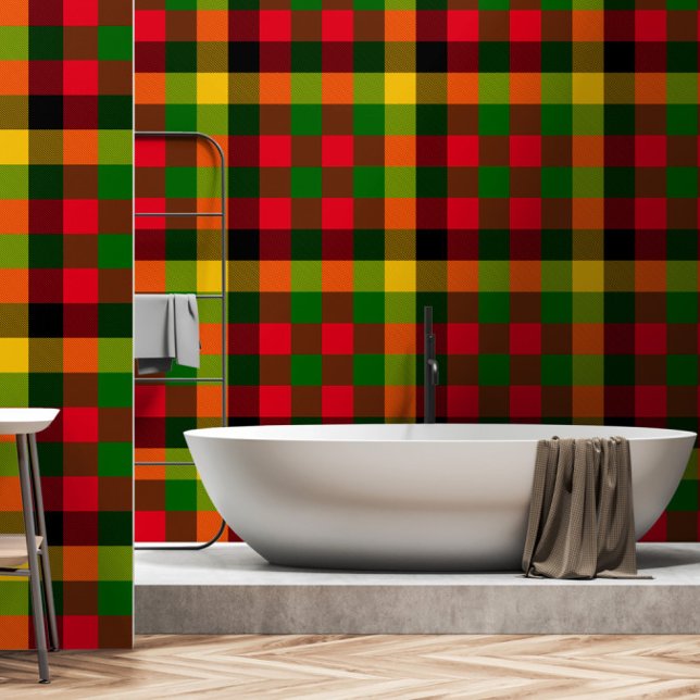  African Rasta Reggae Colours Plaid Pattern Design Wallpaper (Creator Uploaded)