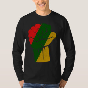 African Rising Hand Fist Black History Month BLM A T-Shirt