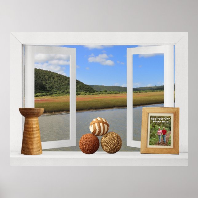 African River View -- Customisable Open Window Poster (Front)
