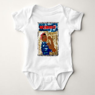 african rosie the riveter baby bodysuit