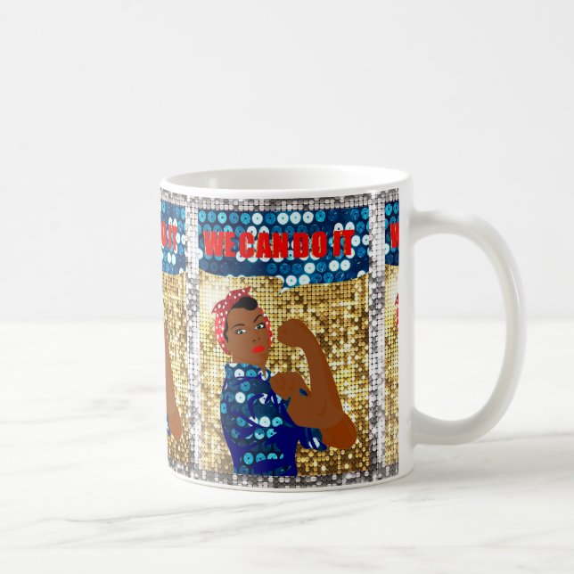 african rosie the riveter coffee mug (Right)