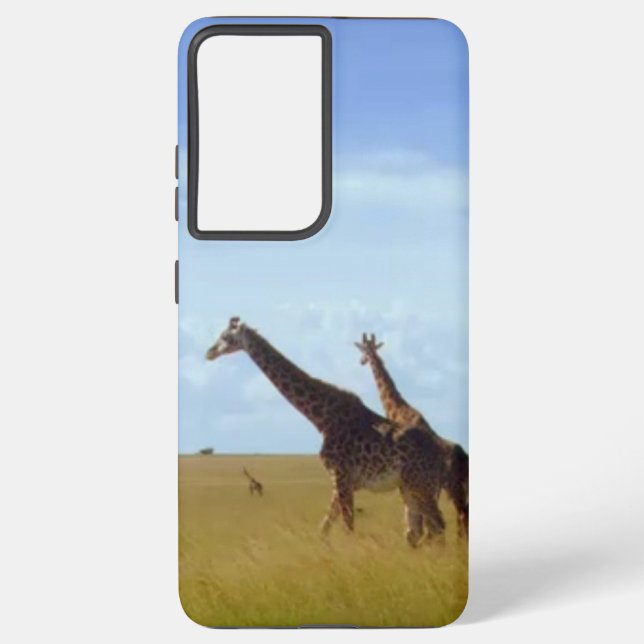 African Safari Giraffes Nairobi National Park Samsung Galaxy S21+ Case (Back)
