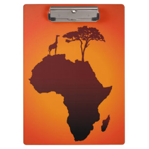 African Safari Map - Clipboard