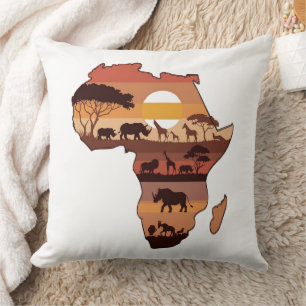 African Safari Sunset  Cushion