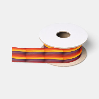 African Safari Sunset Design Satin Ribbon