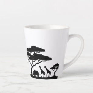 African Safari Wildlife Latte Mug