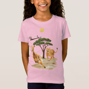 african safari wildlife lion deer nature design T-Shirt