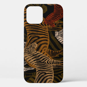 African Safari: Zebra Vintage Design iPhone 12 Case