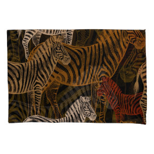 African Safari: Zebra Vintage Design Pillowcase