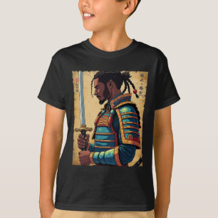 African Samurai Vintage Afro American Bushido Warr T-Shirt