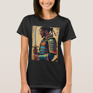 African Samurai Vintage Afro American Bushido Warr T-Shirt