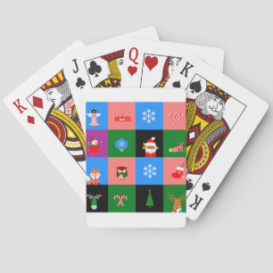 african santa claus colorblock playing cards