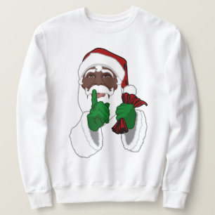 African Santa Clause Shirt Black Santa Sweatshirts