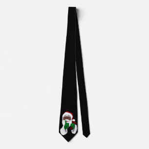 African Santa Clause Tie Christmas Santa Neckties