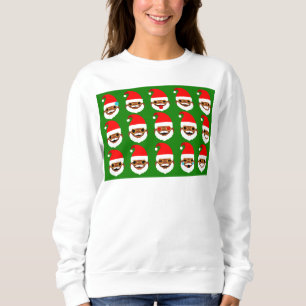 african santa emoji emoticons sweatshirt